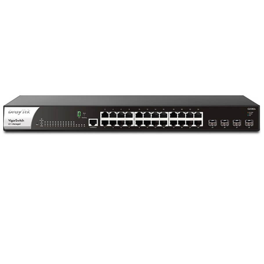 24-Port GE L2+ Managed Switch DrayTek VigorSwitch G2282x